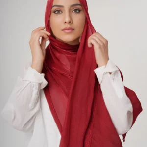 Aura Silky Organza Hijab - Maroon